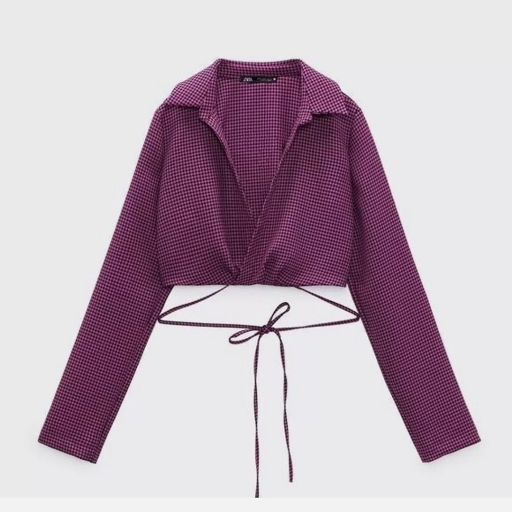 Zara Purple Cropped Top